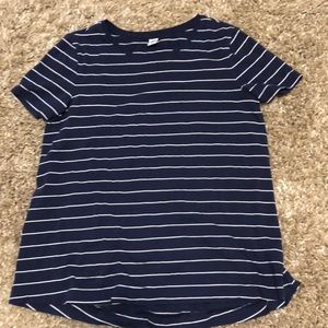 Navy blue white stripes t shirt from old navy